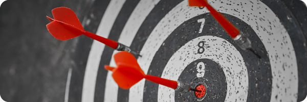 Arrows on a dart board signifying that treating SIBO is trial and error