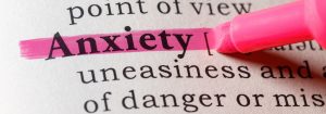 The word 'anxiety' being highlighted in pink for emphasis.